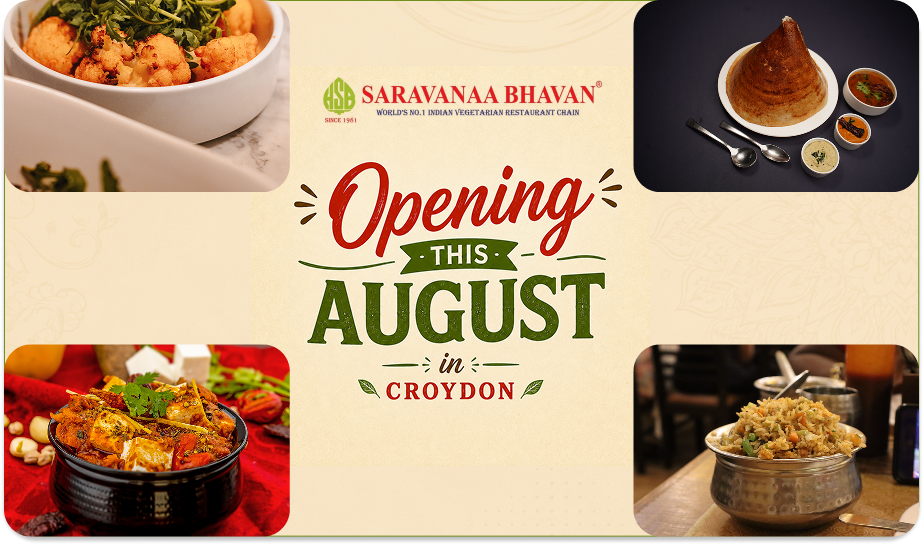 Saravanaa Bhavan Grand Opening Announcement in Croydon